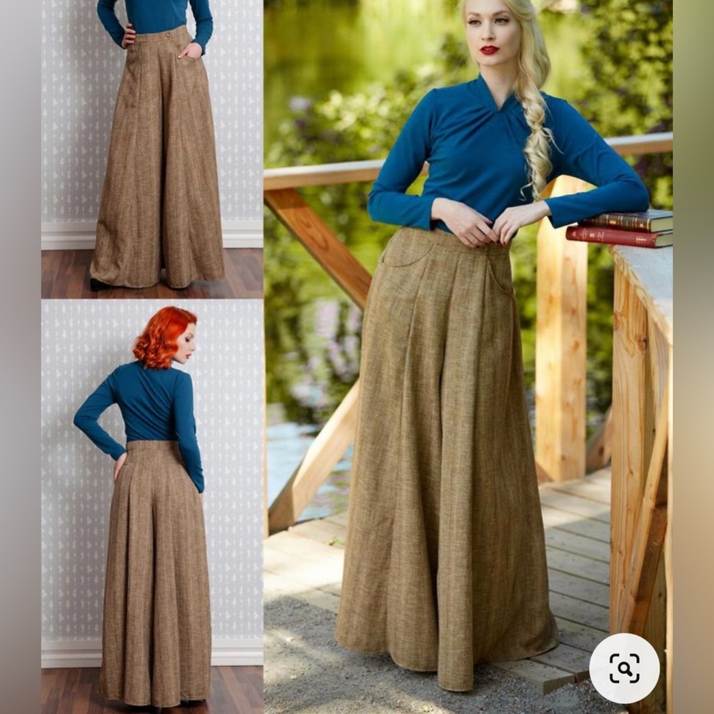 Miss Candyfloss Luna Palazzo pants in Sand